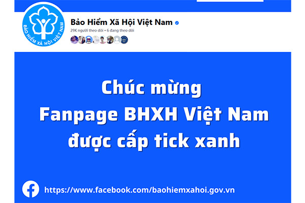 fanpage bhxh viet nam duoc cap dau tick xanh hinh 1