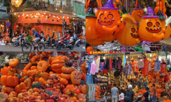 Hà Nội: Phố Hàng Mã ngập tràn đồ hoá trang “kinh dị” trước thềm Halloween